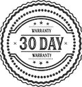 30 Day Warranty